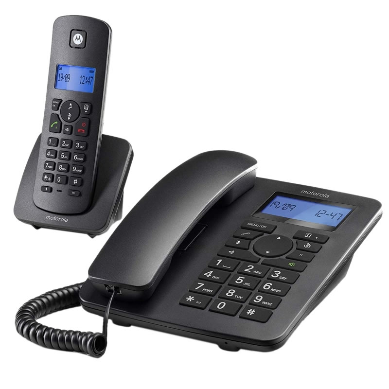 Motorola C4201 Telefono Combo Fijo Dect Negro